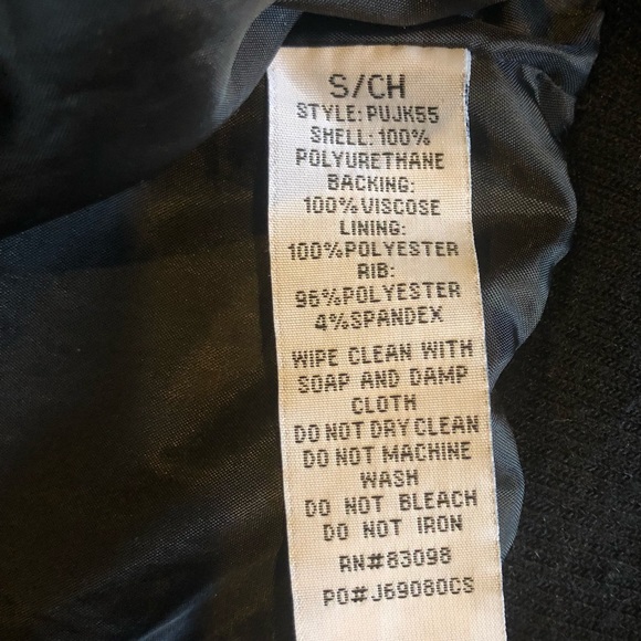 black vegan leather jacket, S - Picture 6 of 6